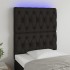 Cabecero con luces LED tela negro 80x7x118/128