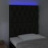 Cabecero con luces LED tela negro 80x7x118/128