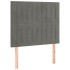 Cabecero con luces LED terciopelo gris claro 80x5x118/128