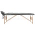 Camilla de masaje 2 zonas estructura madera antracita 186x68
