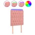 Cabecero con luces LED terciopelo rosa 80x7x118/128