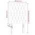 Cabecero con luces LED terciopelo rosa 80x7x118/128