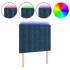Cabecero con luces LED terciopelo azul oscuro 90x5x118/128