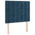 Cabecero con luces LED terciopelo azul oscuro 90x5x118/128
