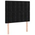 Cabecero con luces LED terciopelo negro 100x5x118/128
