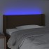 Cabecero con LED de tela marrón oscuro 103x16x78/88