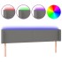 Cabecero con LED de tela gris oscuro 163x16x78/88