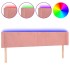 Cabecero con LED de terciopelo rosa 163x16x78/88
