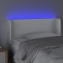 Cabecero con LED cuero sintético blanco 83x16x78/88