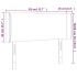 Cabecero con LED cuero sintético blanco 83x16x78/88