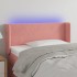 Cabecero con LED de terciopelo rosa 103x16x78/88