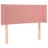 Cabecero con LED de terciopelo rosa 103x16x78/88
