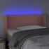 Cabecero con LED de terciopelo rosa 103x16x78/88