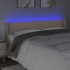 Cabecero con LED cuero sintético capuchino 163x16x78/88