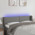 Cabecero con LED de tela gris oscuro 147x16x78/88