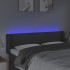 Cabecero con LED de tela gris oscuro 147x16x78/88