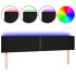 Cabecero con LED de tela negro 183x16x78/88