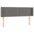 Cabecero con LED cuero sintético gris 147x16x78/88