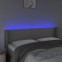 Cabecero con LED cuero sintético gris 147x16x78/88