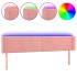 Cabecero con LED de terciopelo rosa 203x16x78/88