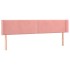 Cabecero con LED de terciopelo rosa 203x16x78/88