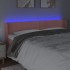 Cabecero con LED de terciopelo rosa 203x16x78/88