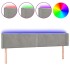Cabecero con LED de terciopelo gris claro 163x16x78/88