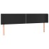 Cabecero con LED cuero sintético negro 163x16x78/88