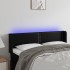 Cabecero con LED cuero sintético negro 147x16x78/88