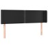 Cabecero con LED cuero sintético negro 147x16x78/88
