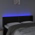 Cabecero con LED cuero sintético negro 147x16x78/88