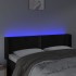 Cabecero con LED de terciopelo negro 147x16x78/88