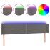Cabecero con LED cuero sintético gris 183x16x78/88