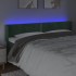 Cabecero con LED de terciopelo verde oscuro 183x16x78/88