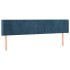 Cabecero con LED de terciopelo azul oscuro 163x16x78/88