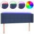 Cabecero con LED de tela azul 147x16x78/88