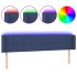 Cabecero con LED de tela azul 183x16x78/88