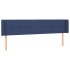 Cabecero con LED de tela azul 183x16x78/88