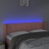 Cabecero con LED de terciopelo rosa 147x16x78/88