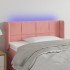 Cabecero con LED de terciopelo rosa 103x16x78/88
