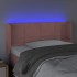 Cabecero con LED de terciopelo rosa 103x16x78/88