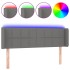 Cabecero con LED de tela gris oscuro 147x16x78/88