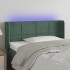 Cabecero con LED de terciopelo verde oscuro 93x16x78/88