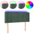Cabecero con LED de terciopelo verde oscuro 93x16x78/88