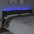Cabecero con LED cuero sintético negro 163x16x78/88