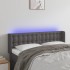 Cabecero con LED cuero sintético gris 147x16x78/88