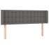 Cabecero con LED cuero sintético gris 147x16x78/88