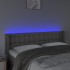 Cabecero con LED cuero sintético gris 147x16x78/88