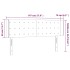 Cabecero con LED cuero sintético gris 147x16x78/88