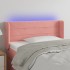 Cabecero con LED de terciopelo rosa 103x16x78/88